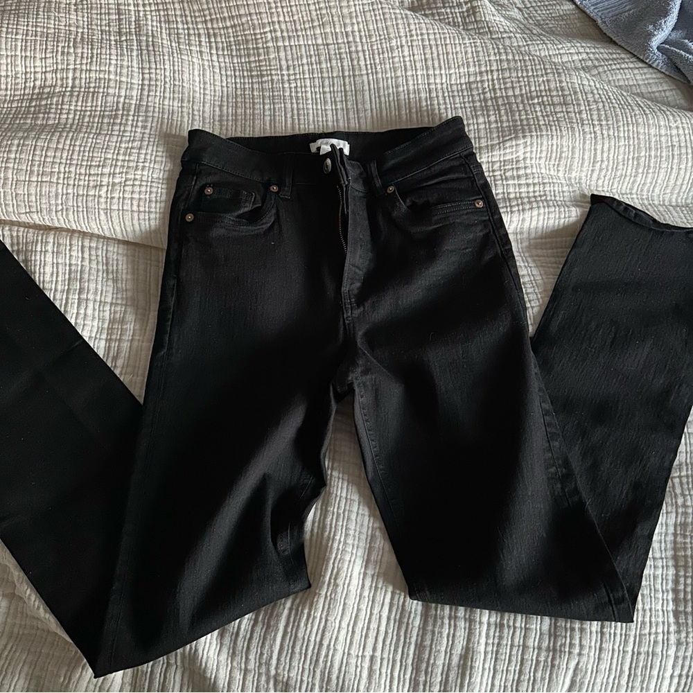 Black Jeans With Split Hem